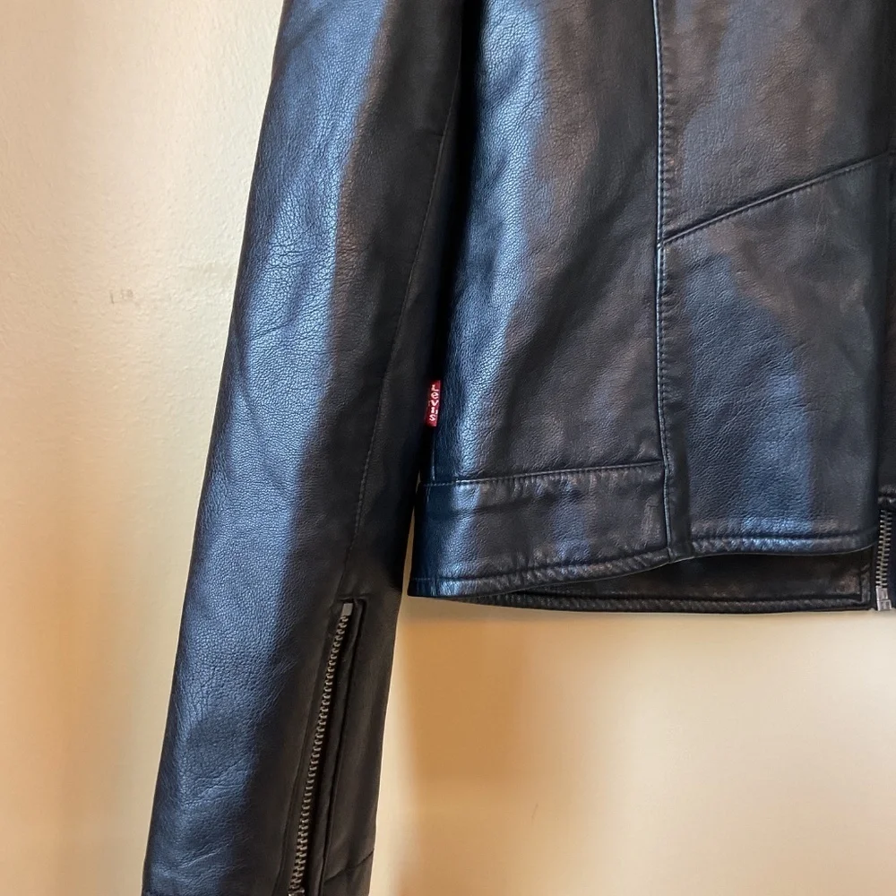 LEVI’S STRAUSS Motocross Racer Zip Jacket Size L Faux Leather